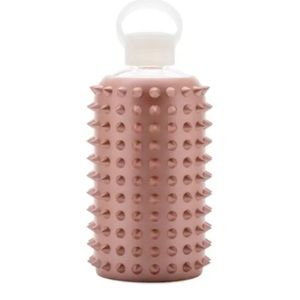 BKR Glass Water Bottle Spiked Prenup (Metallic Rose Gold) Little 16oz/500ml